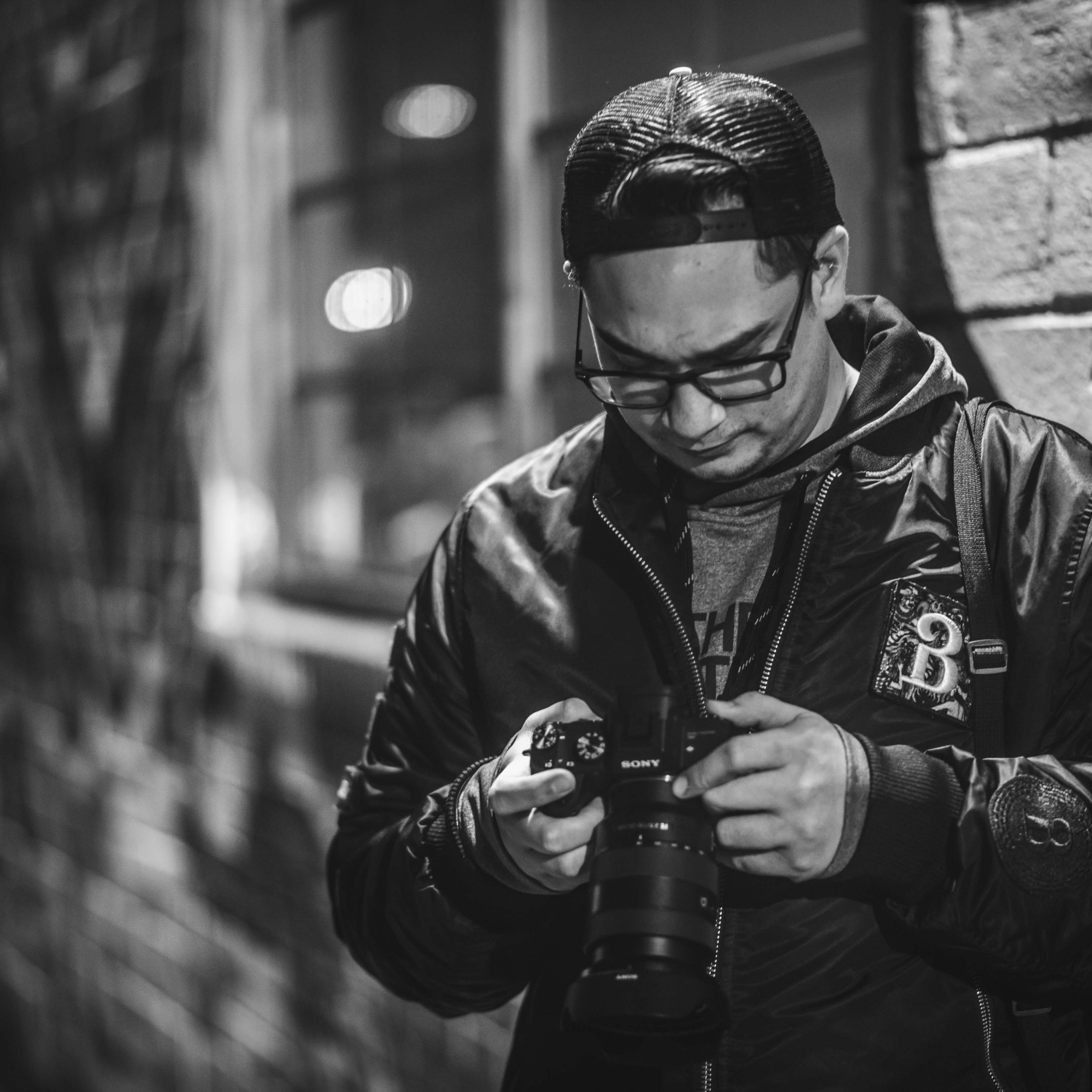 Vincent Devany looking at camera